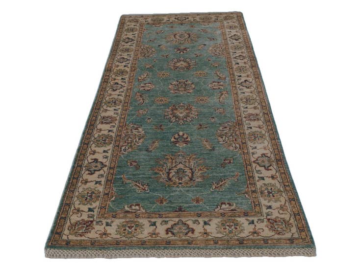 Detail image of 2' 8 x 7' Hand Knotted Pershawar Ziegler Runner Rug