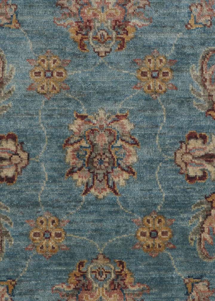2' 8 x 7' Hand Knotted Pershawar Ziegler Runner Rug