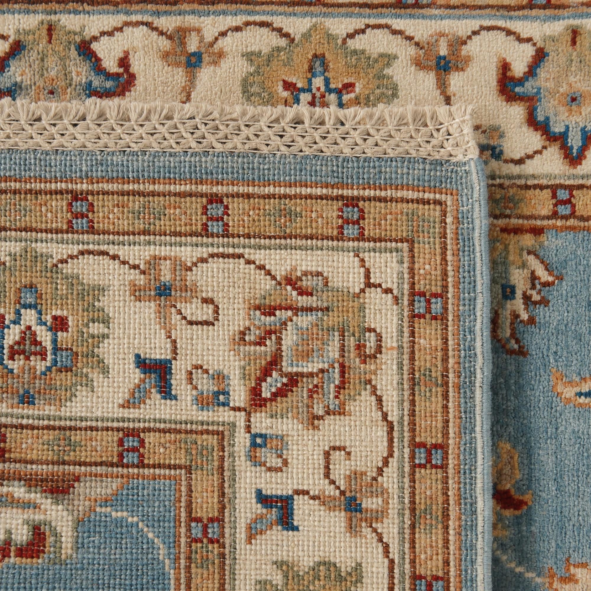 80cm x 215cm Hand Knotted Pershawar Ziegler Runner Rug