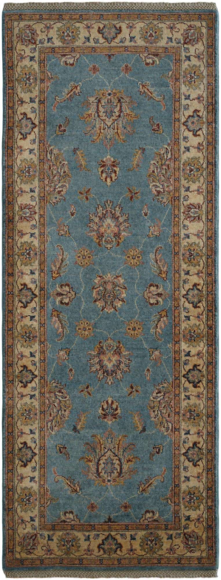 2' 8 x 7' Hand Knotted Pershawar Ziegler Runner Rug