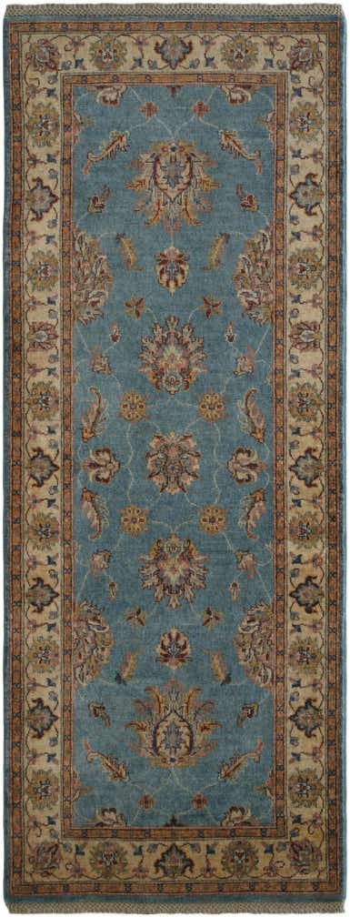 2' 8 x 7' Hand Knotted Pershawar Ziegler Runner Rug