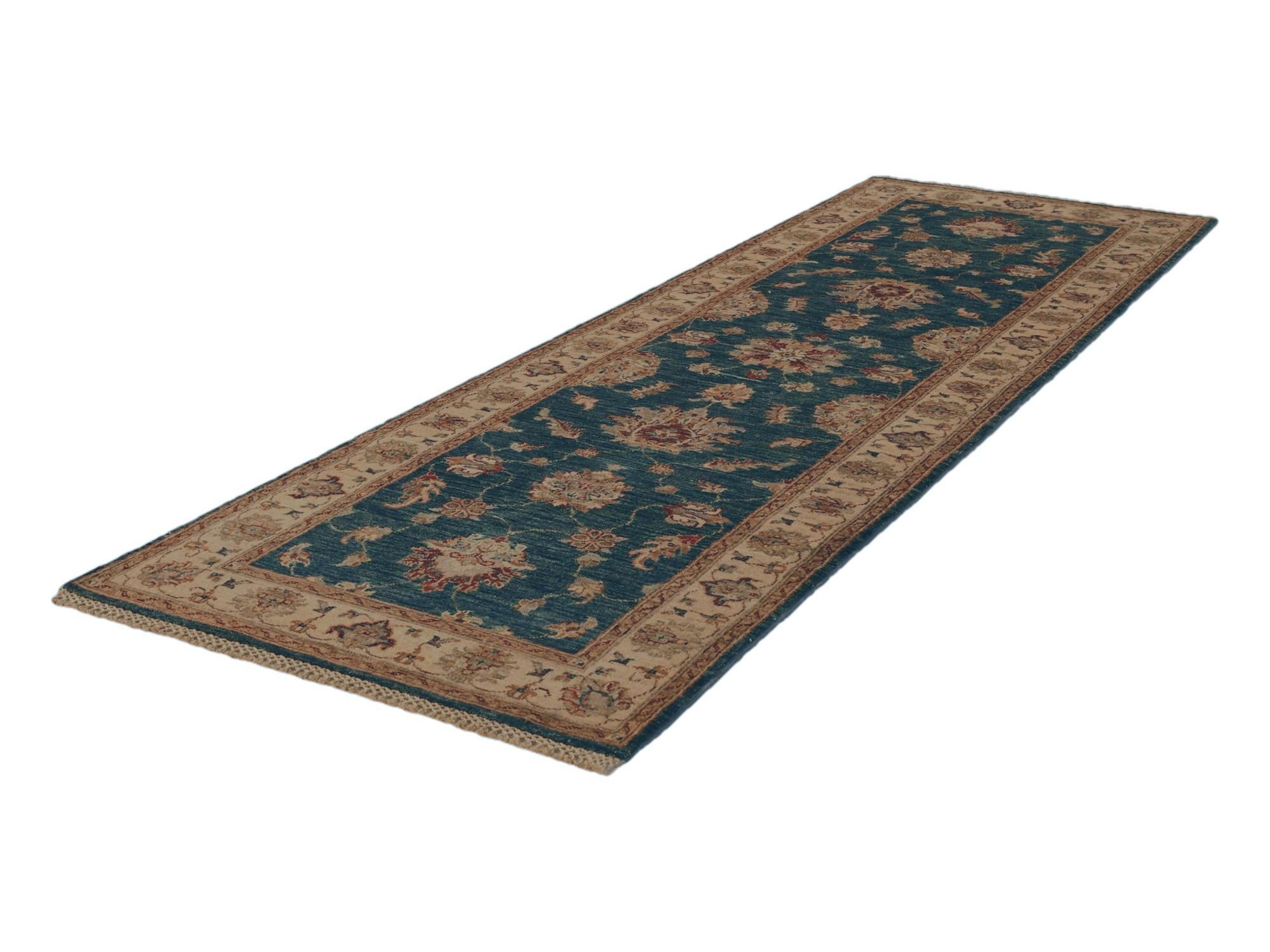 2' 9 x 8' 5 Hand Knotted Pershawar Ziegler Runner Rug
