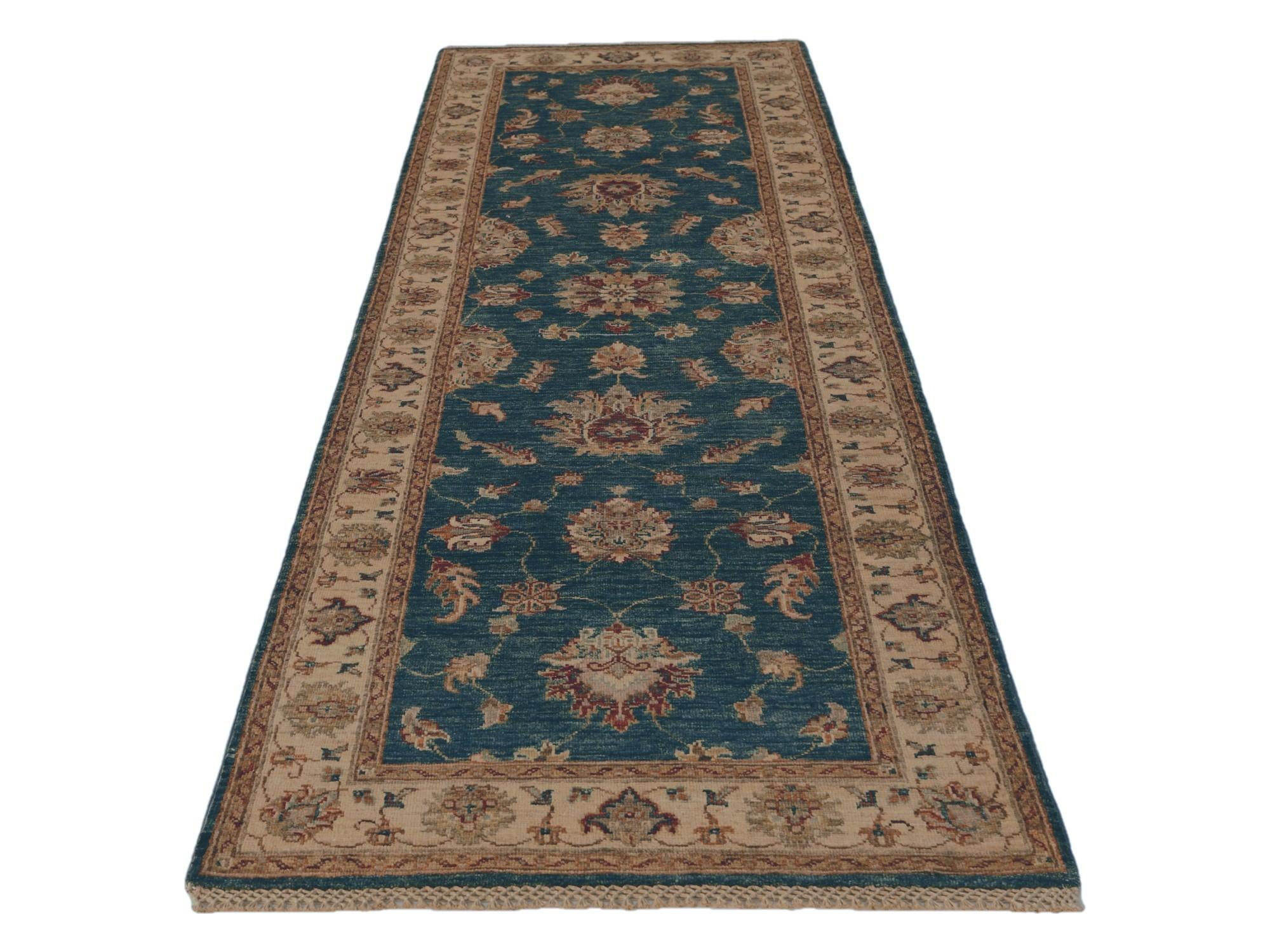 2' 9 x 8' 5 Hand Knotted Pershawar Ziegler Runner Rug