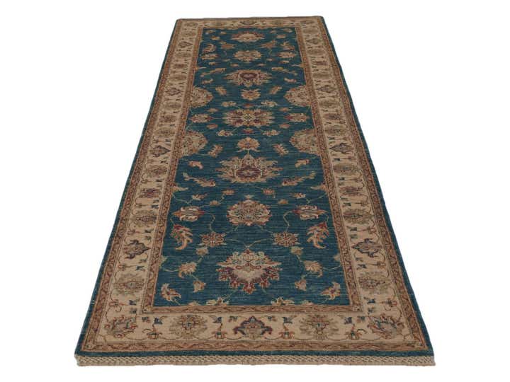 2' 9 x 8' 5 Hand Knotted Pershawar Ziegler Runner Rug