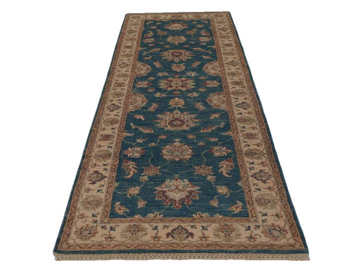 Detail image of 2' 9 x 8' 5 Hand Knotted Pershawar Ziegler Runner Rug