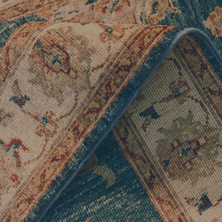 Detail image of 2' 9 x 8' 5 Hand Knotted Pershawar Ziegler Runner Rug