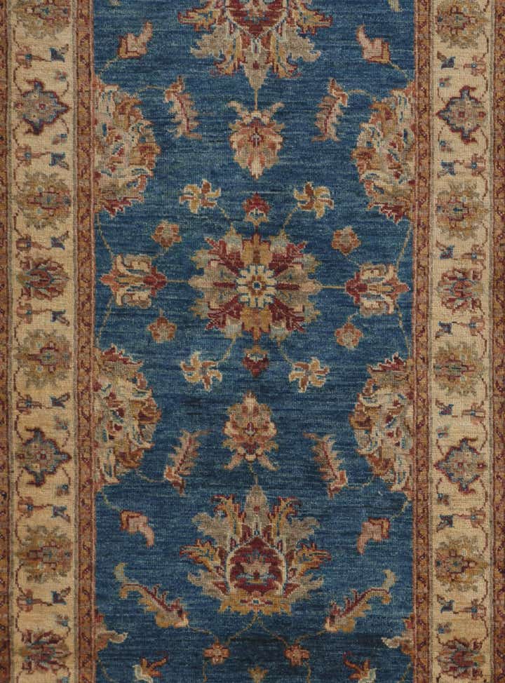 2' 9 x 8' 5 Hand Knotted Pershawar Ziegler Runner Rug