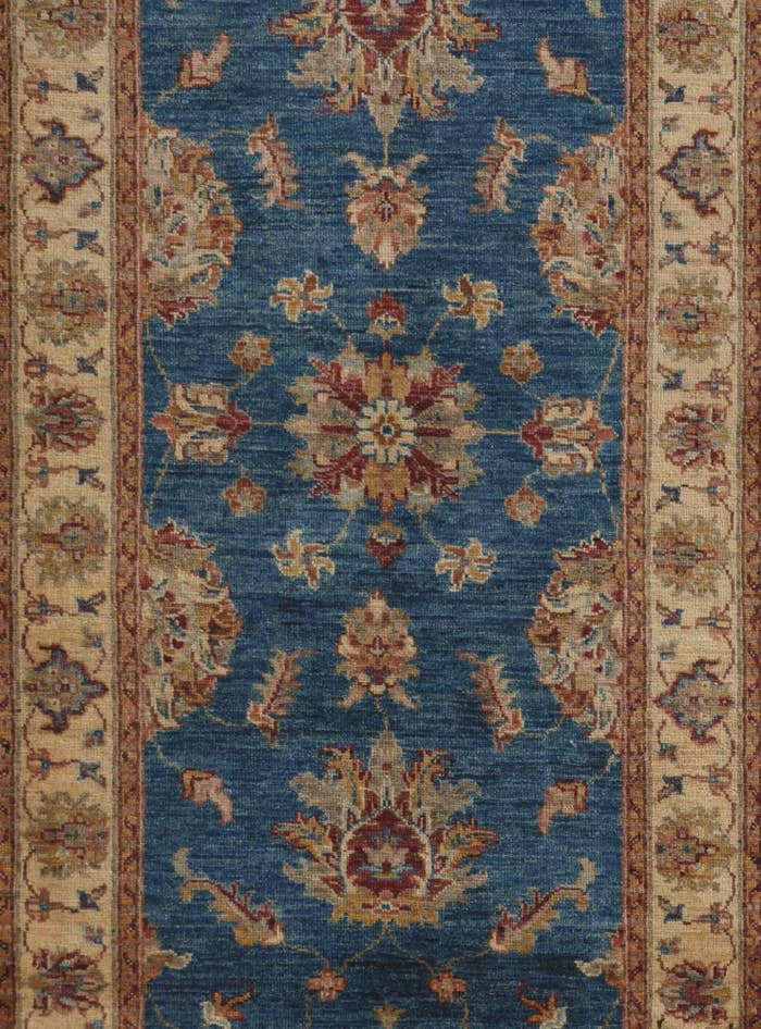 Detail image of 2' 9 x 8' 5 Hand Knotted Pershawar Ziegler Runner Rug