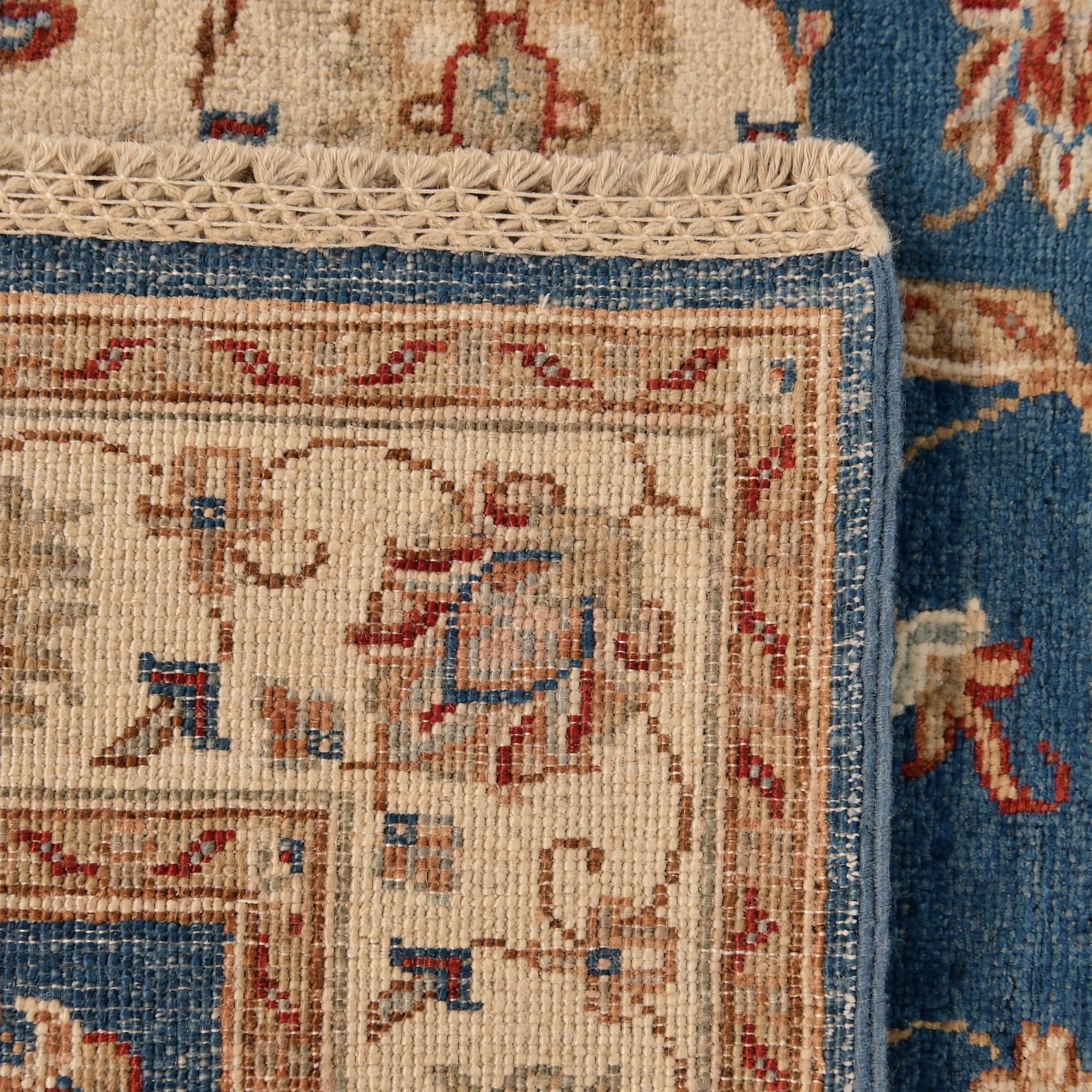 85cm x 255cm Hand Knotted Pershawar Ziegler Runner Rug