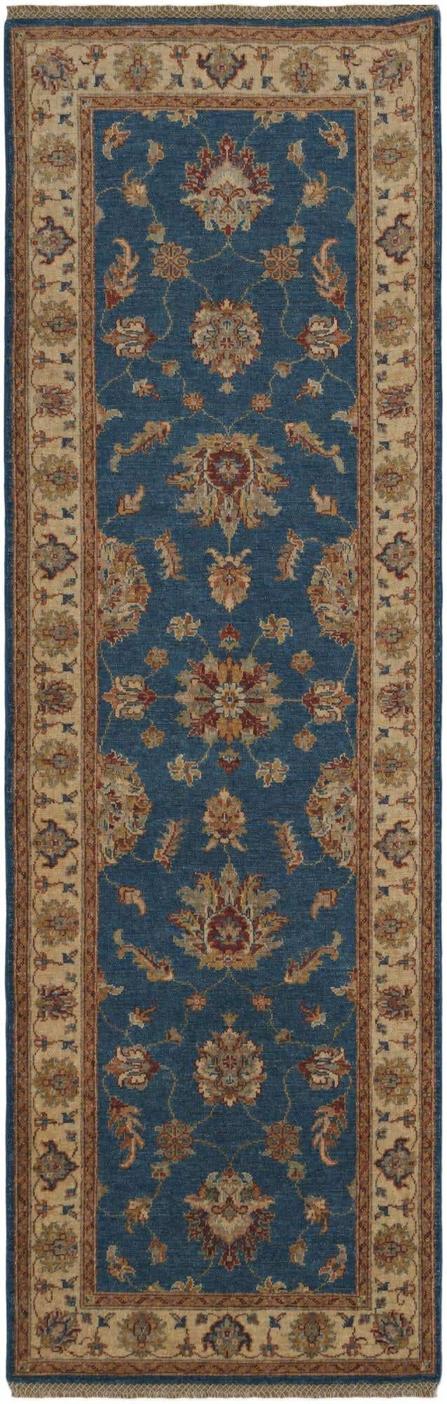 2' 9 x 8' 5 Hand Knotted Pershawar Ziegler Runner Rug