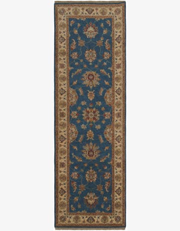 2' 9 x 8' 5 Hand Knotted Pershawar Ziegler Runner Rug