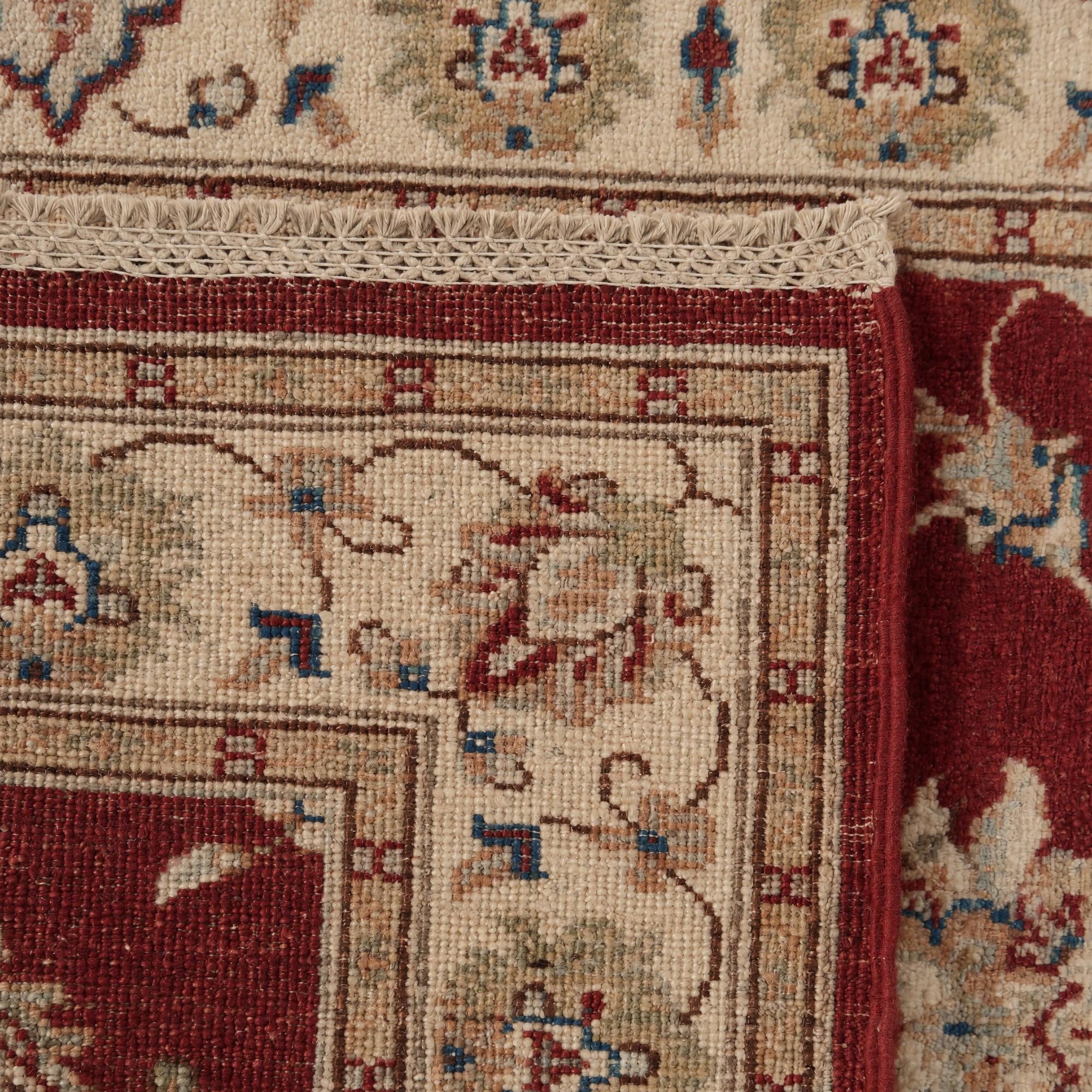 85cm x 220cm Hand Knotted Pershawar Ziegler Runner Rug