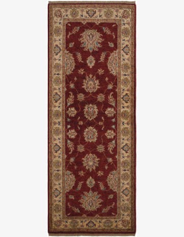 2' 10 x 7' 3 Hand Knotted Pershawar Ziegler Runner Rug