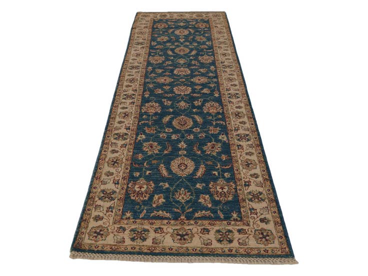Detail image of 2' 8 x 8' 6 Hand Knotted Pershawar Ziegler Runner Rug
