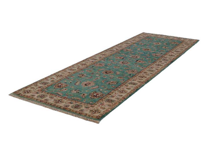 2' 9 x 8' 7 Hand Knotted Pershawar Ziegler Runner Rug