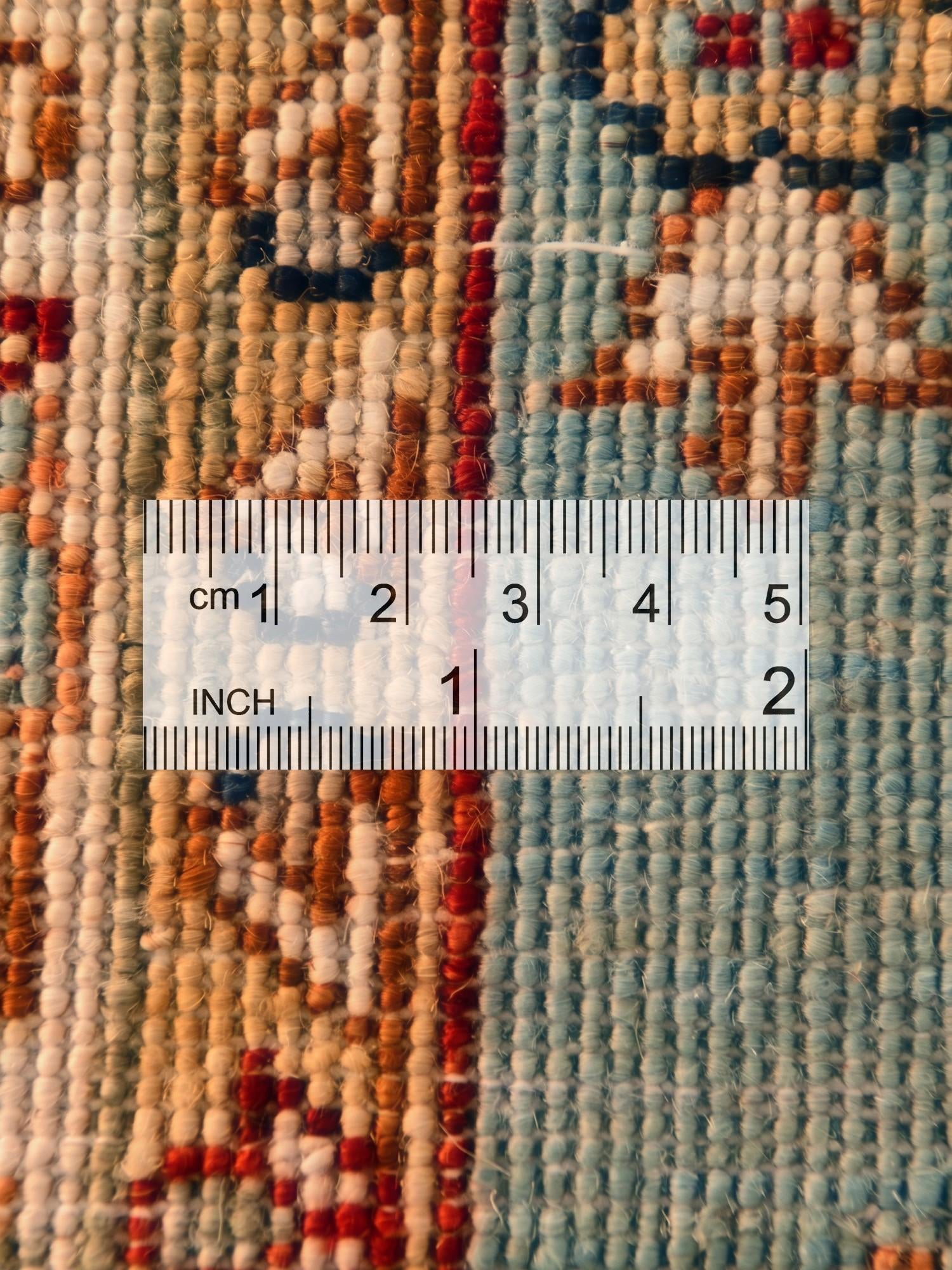 2' 9 x 8' 7 Hand Knotted Pershawar Ziegler Runner Rug