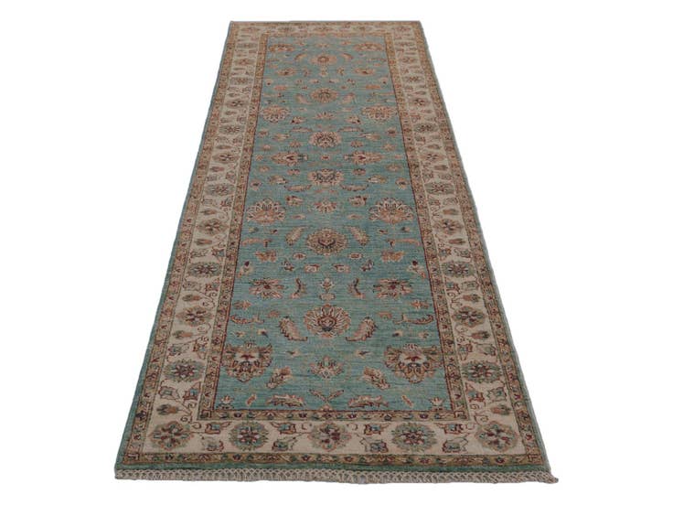 Detail image of 2' 9 x 8' 5 Hand Knotted Pershawar Ziegler Runner Rug