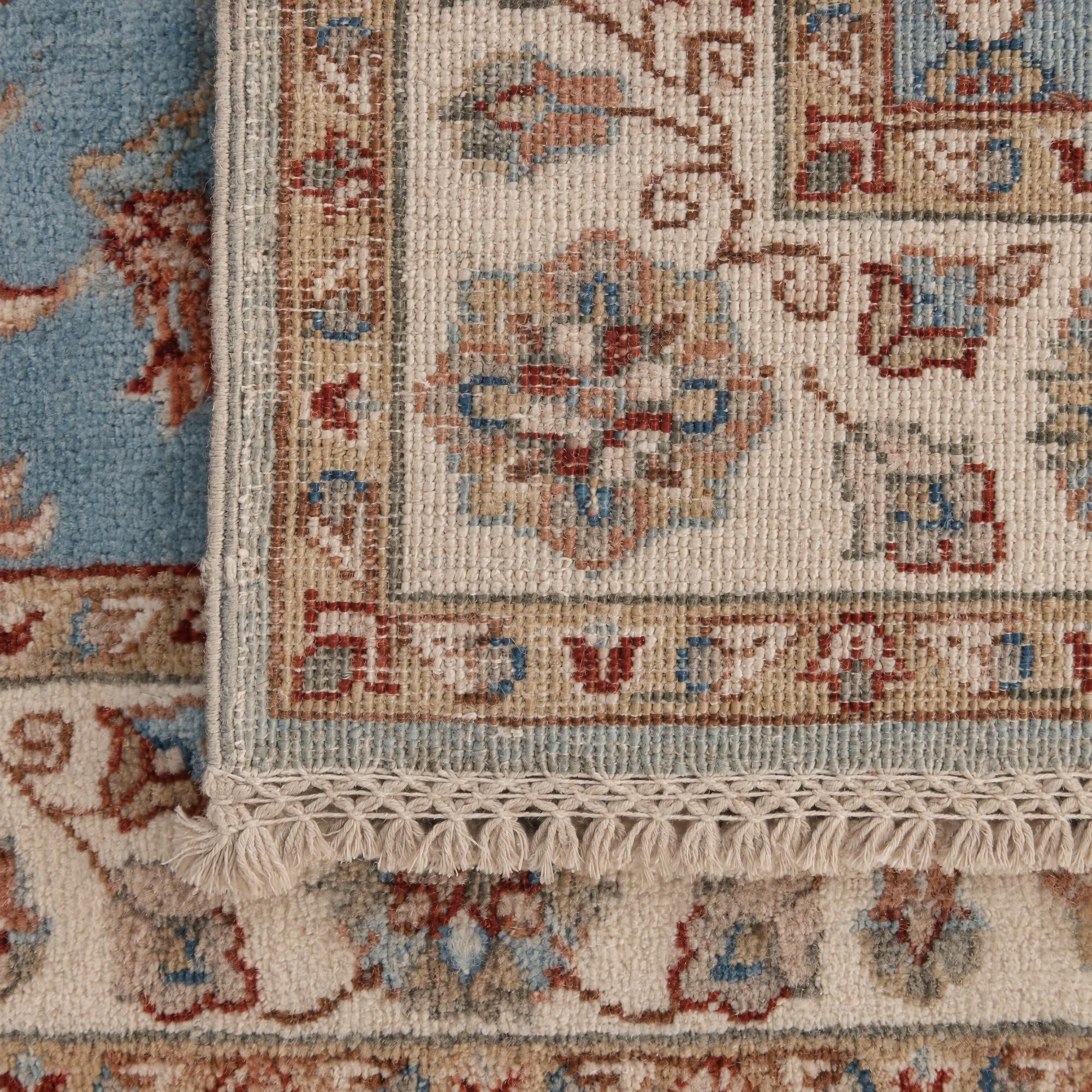85cm x 255cm Hand Knotted Pershawar Ziegler Runner Rug