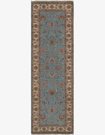 2' 9 x 8' 5 Hand Knotted Pershawar Ziegler Runner Rug