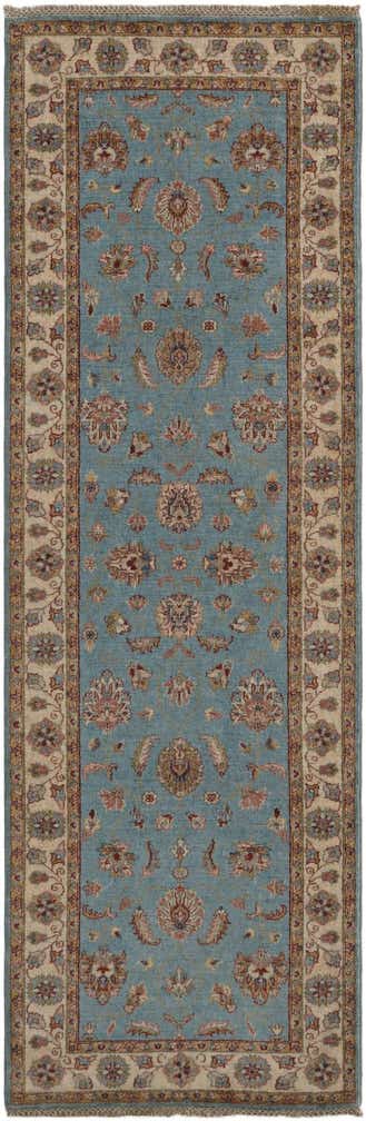 2' 9 x 8' 5 Hand Knotted Pershawar Ziegler Runner Rug