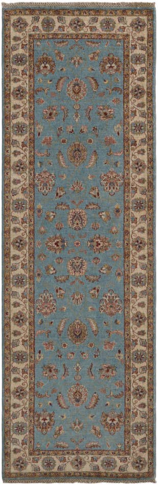 Detail image of 85cm x 255cm anudado a mano Pershawar Ziegler Alfombra Pasillera