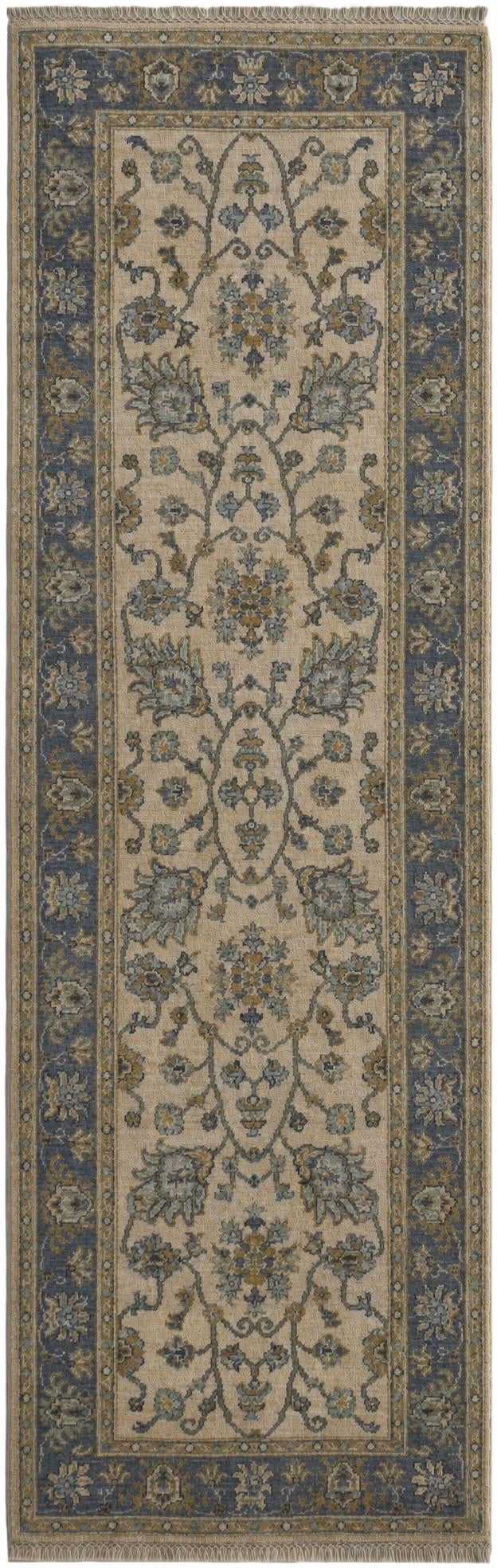 2' 9 x 8' 7 Hand Knotted Pershawar Ziegler Runner Rug