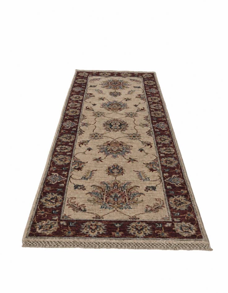 Detail image of 2' 2 x 6' 1 Hand Knotted Peshawar Ziegler Runner Rug