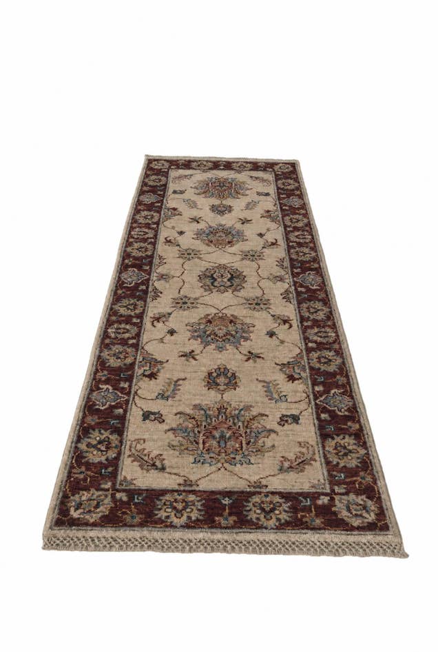 Detail image of 2' 2 x 6' 1 Hand Knotted Peshawar Ziegler Runner Rug