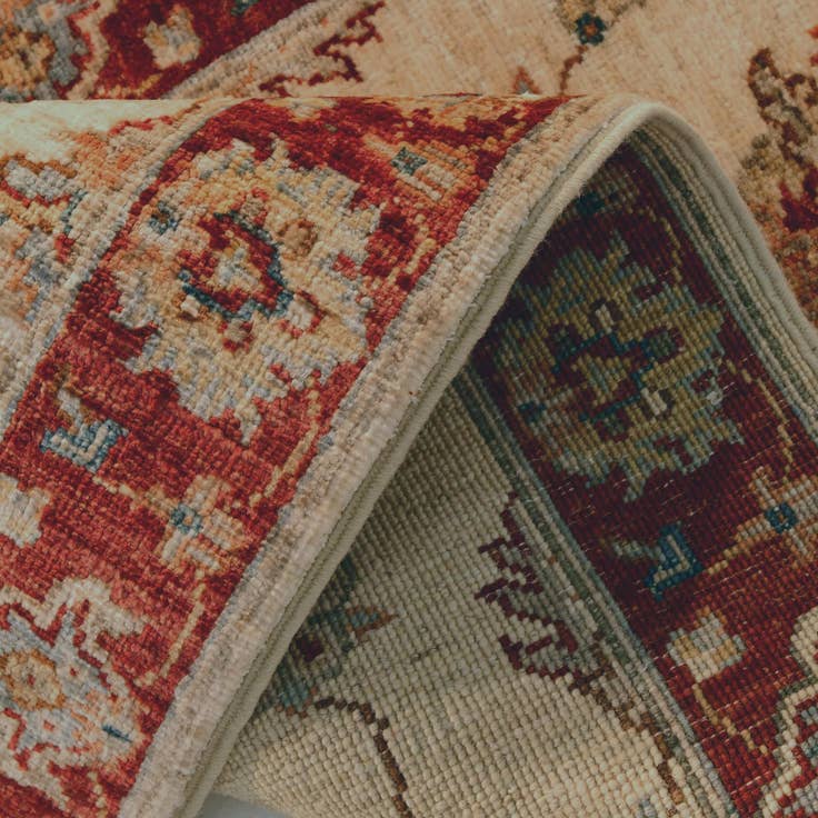 Detail image of 2' 2 x 6' 1 Hand Knotted Peshawar Ziegler Runner Rug