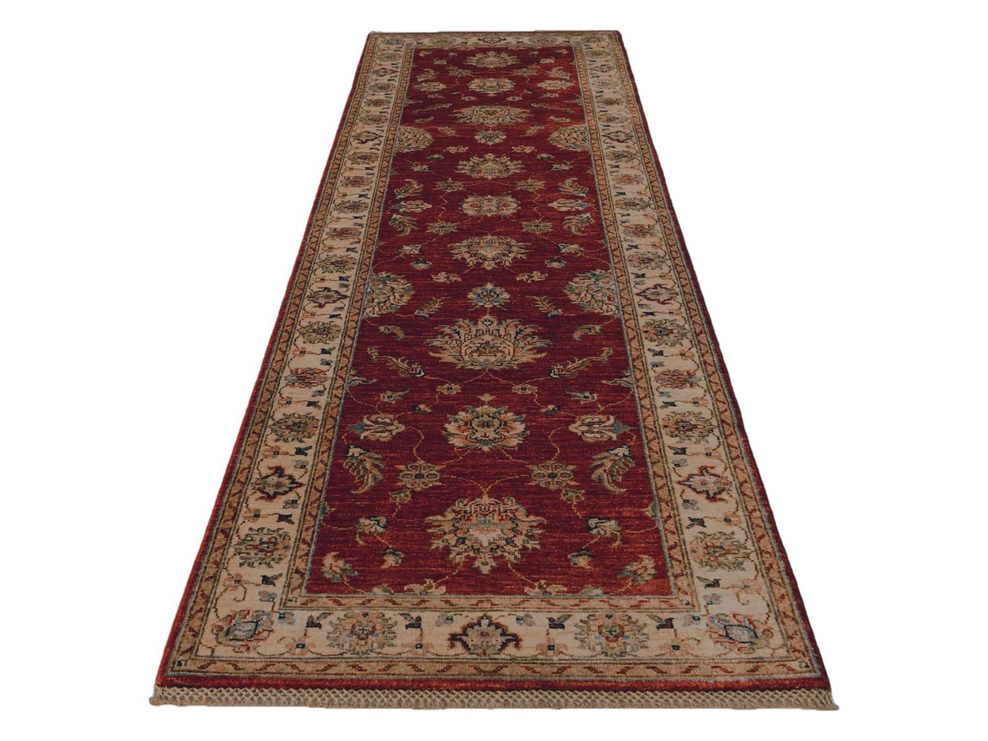 2' 7 x 8' 9 Hand Knotted Peshawar Ziegler Runner Rug