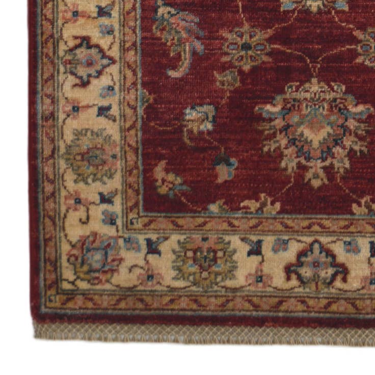 Detail image of 2' 7 x 8' 9 Hand Knotted Peshawar Ziegler Runner Rug