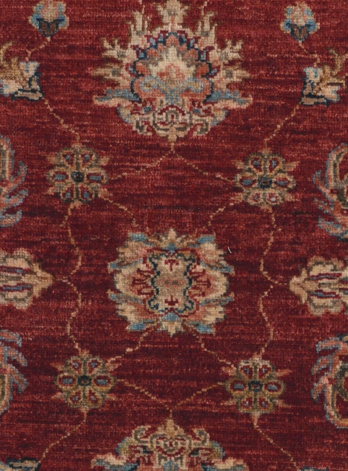 2' 7 x 8' 9 Hand Knotted Peshawar Ziegler Runner Rug