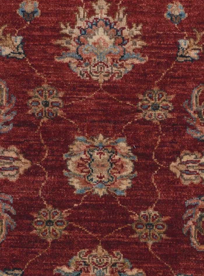 Detail image of 2' 7 x 8' 9 Hand Knotted Peshawar Ziegler Runner Rug