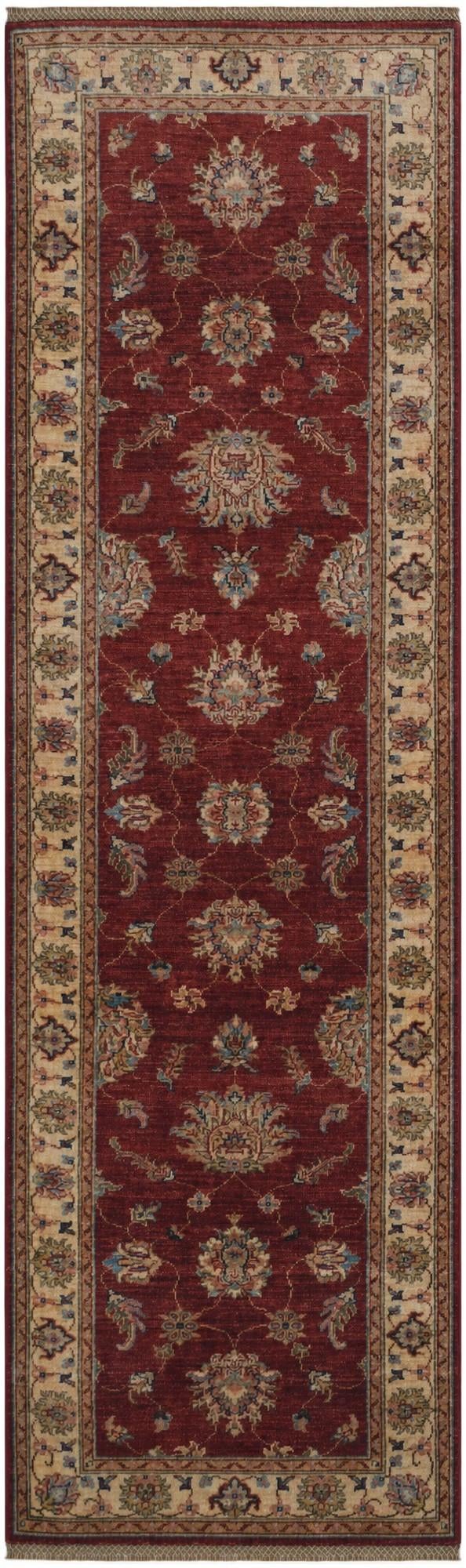 2' 7 x 8' 9 Hand Knotted Peshawar Ziegler Runner Rug