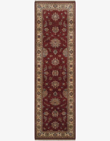 2' 7 x 8' 9 Hand Knotted Peshawar Ziegler Runner Rug