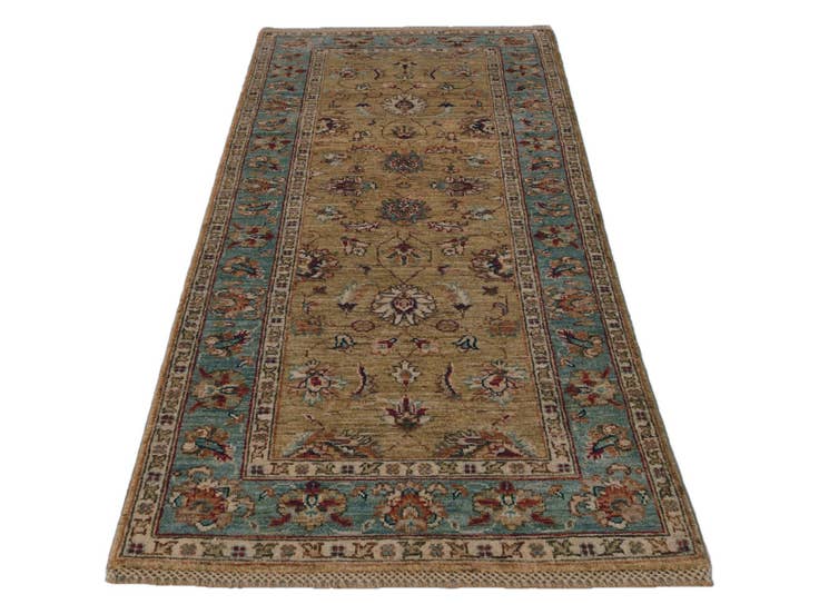 Detail image of 2' 7 x 6' 4 Hand Knotted Peshawar Ziegler Runner Rug