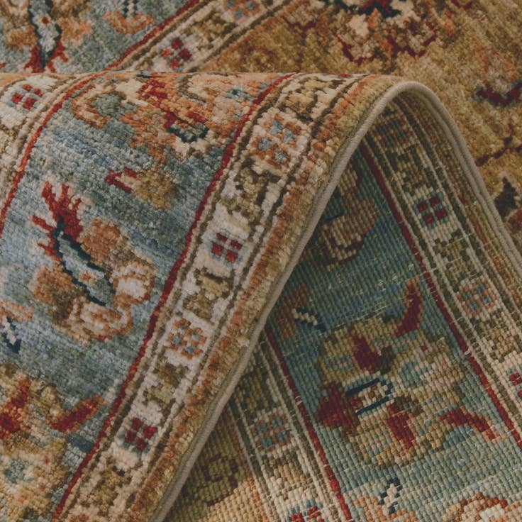Detail image of 2' 7 x 6' 4 Hand Knotted Peshawar Ziegler Runner Rug