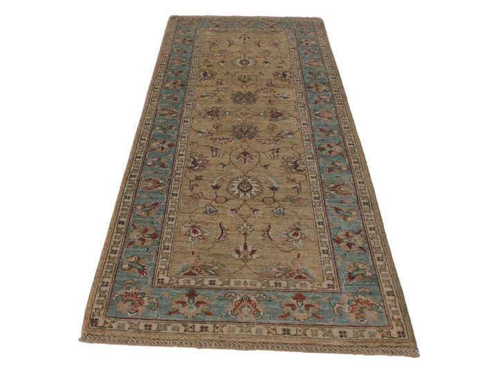 2' 6 x 6' 7 Hand Knotted Peshawar Ziegler Runner Rug