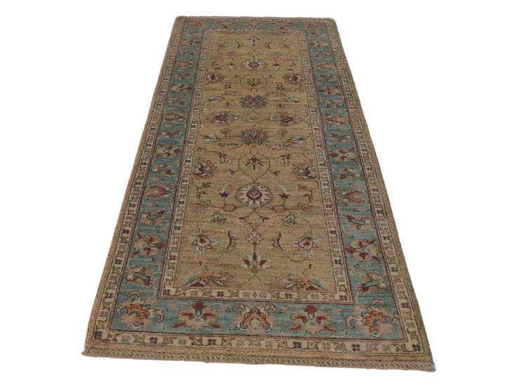 Detail image of 2' 6 x 6' 7 Hand Knotted Peshawar Ziegler Runner Rug