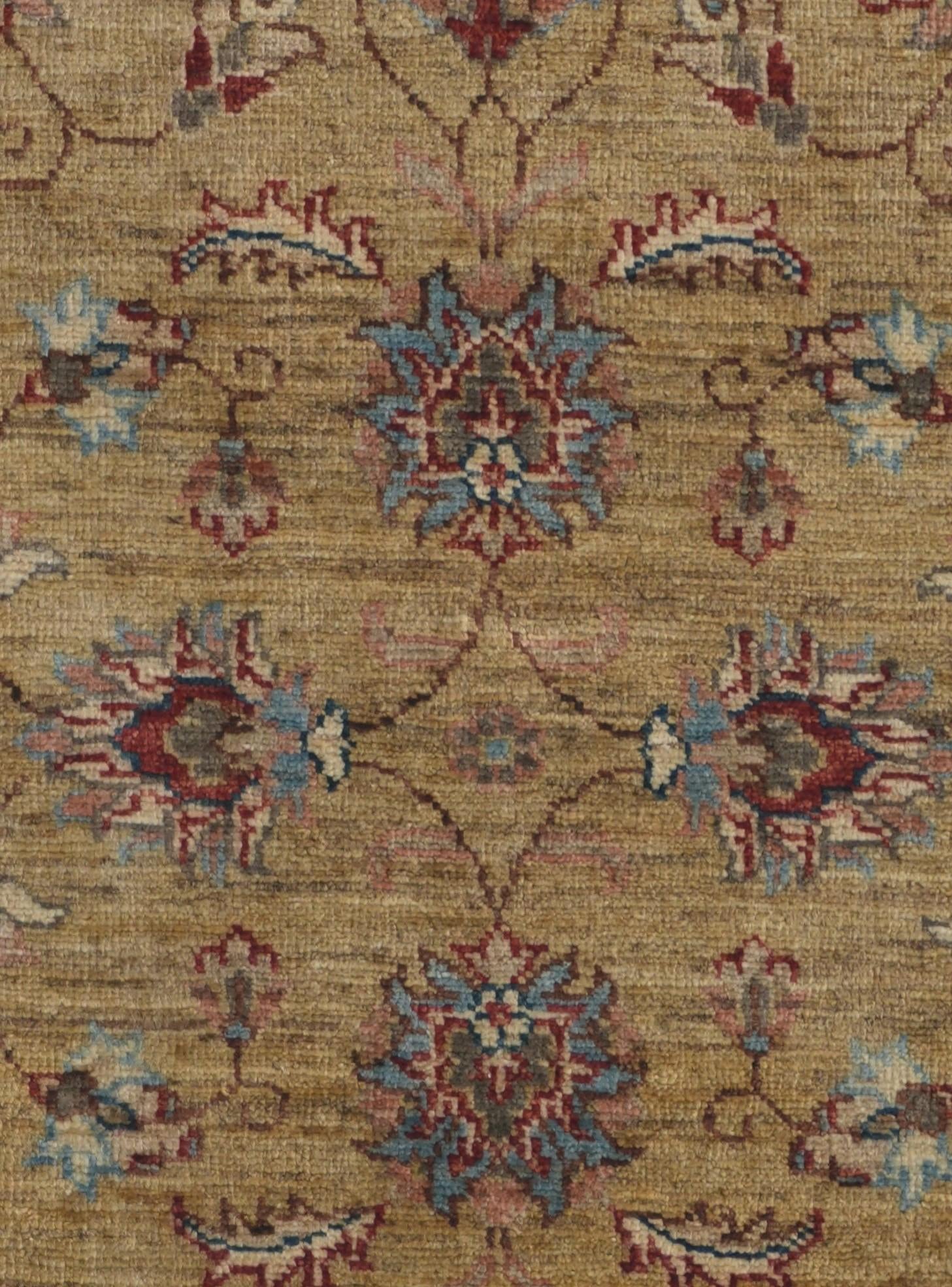 2' 6 x 6' 7 Hand Knotted Peshawar Ziegler Runner Rug