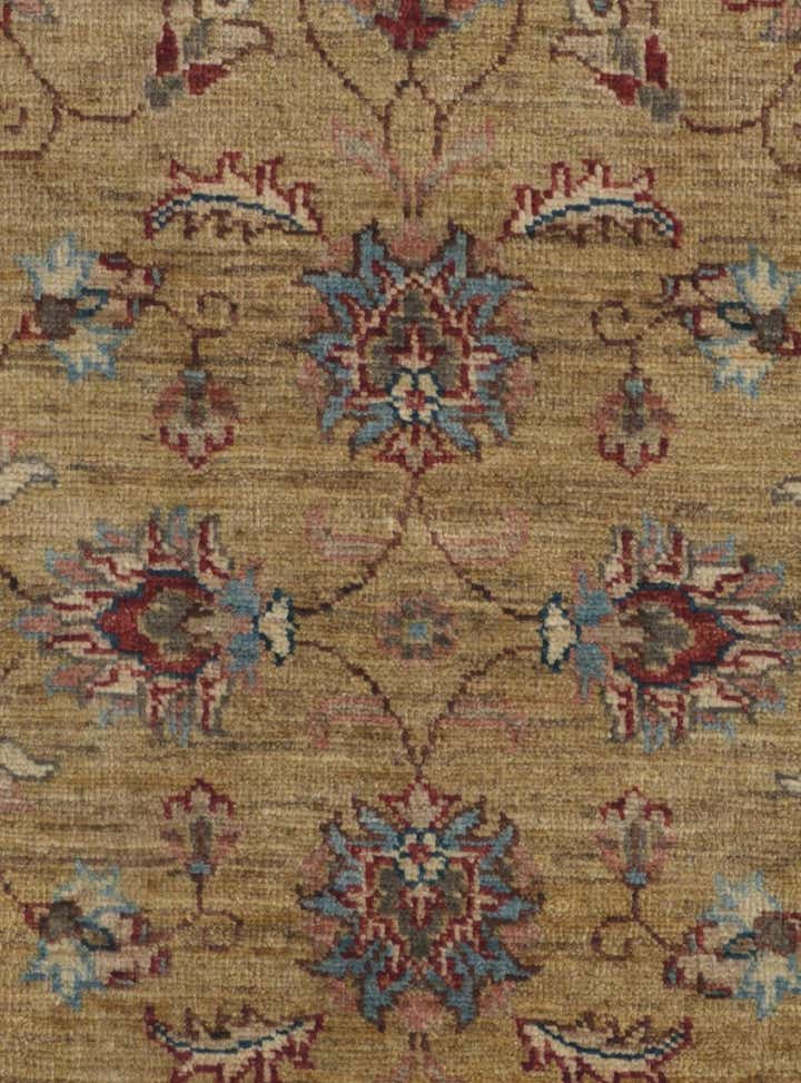 2' 6 x 6' 7 Hand Knotted Peshawar Ziegler Runner Rug
