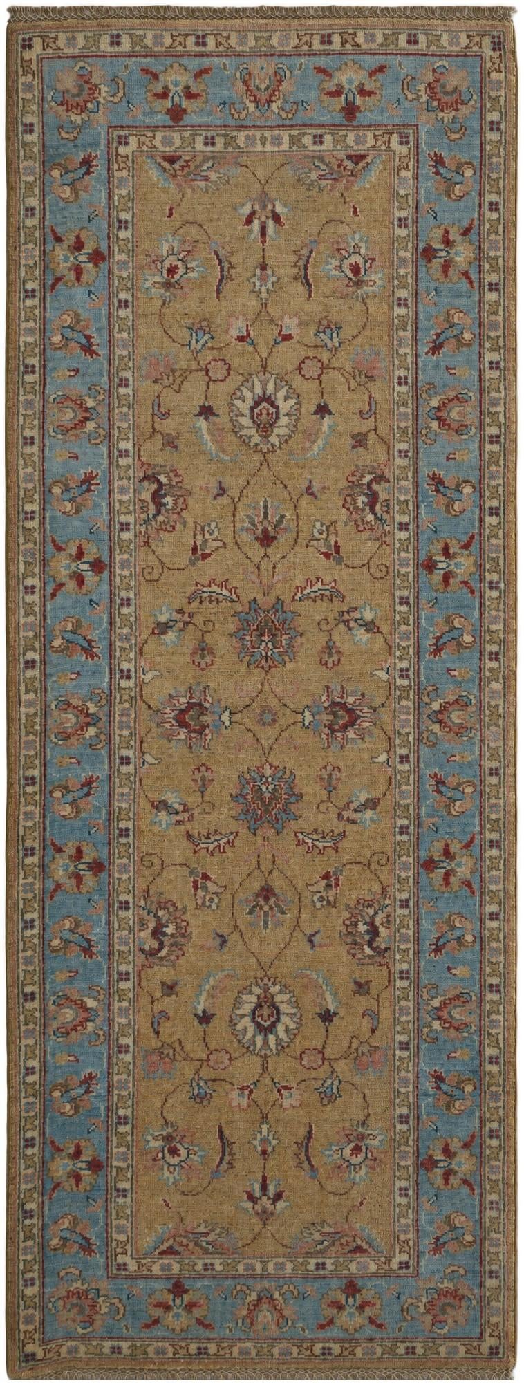 2' 6 x 6' 7 Hand Knotted Peshawar Ziegler Runner Rug
