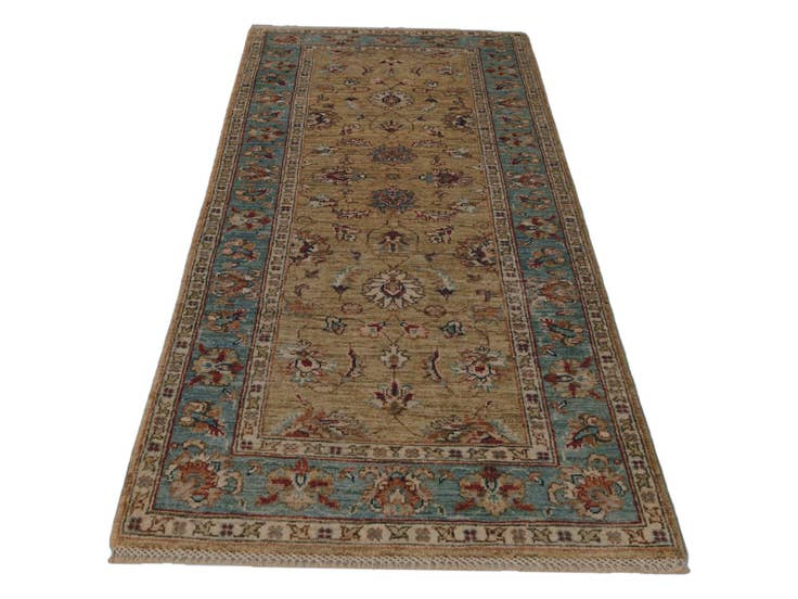Detail image of 2' 7 x 6' 3 Hand Knotted Peshawar Ziegler Runner Rug