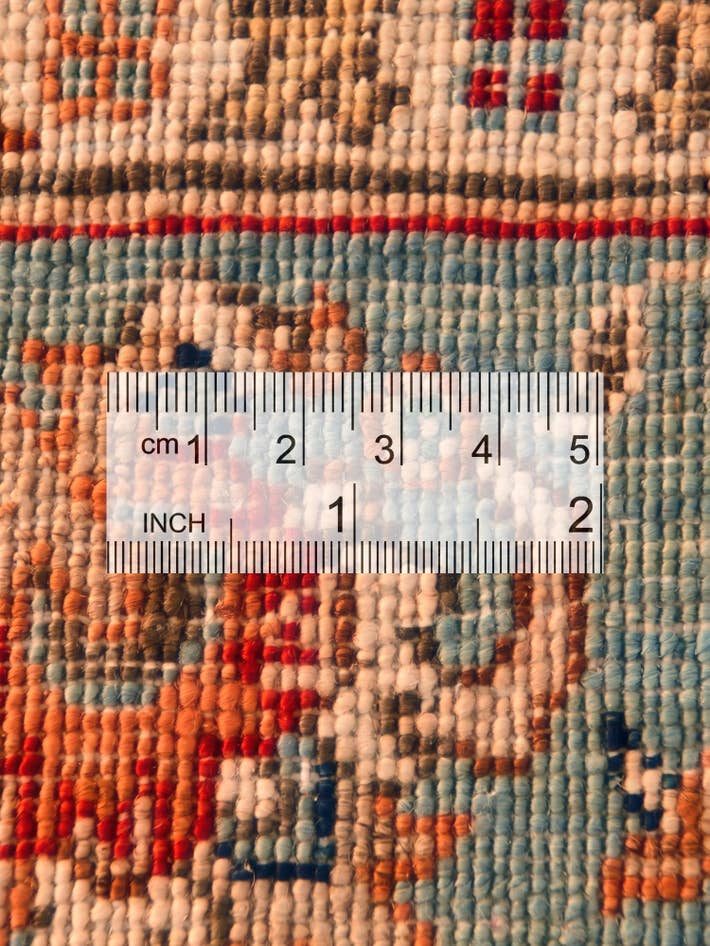 Detail image of 2' 7 x 6' 3 Hand Knotted Peshawar Ziegler Runner Rug