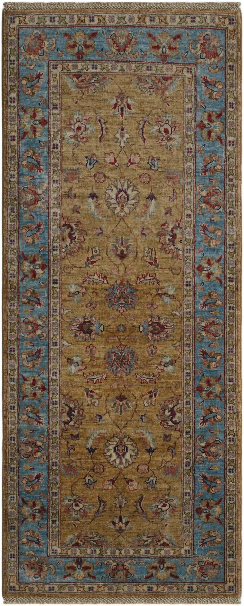 2' 7 x 6' 3 Hand Knotted Peshawar Ziegler Runner Rug