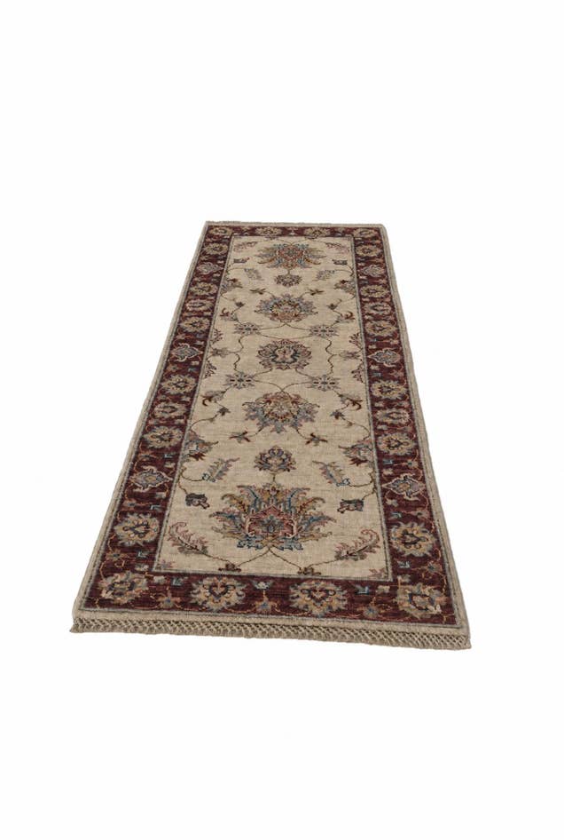 Detail image of 2' x 5' 11 Hand Knotted Peshawar Ziegler Runner Rug