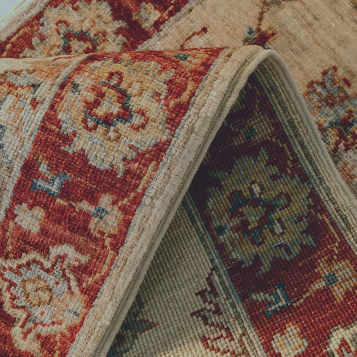 Detail image of 2' x 5' 11 Hand Knotted Peshawar Ziegler Runner Rug