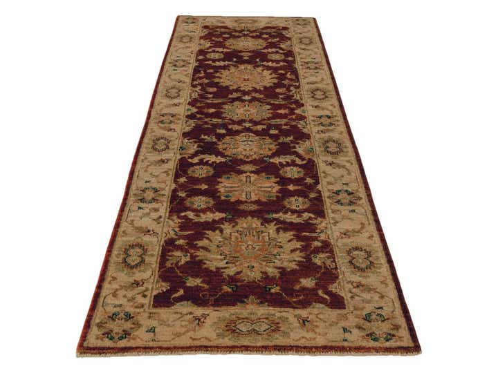 2' 8 x 7' 10 Hand Knotted Peshawar Ziegler Runner Rug