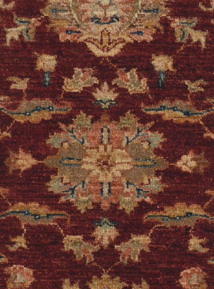 Detail image of 2' 8 x 7' 10 Hand Knotted Peshawar Ziegler Runner Rug