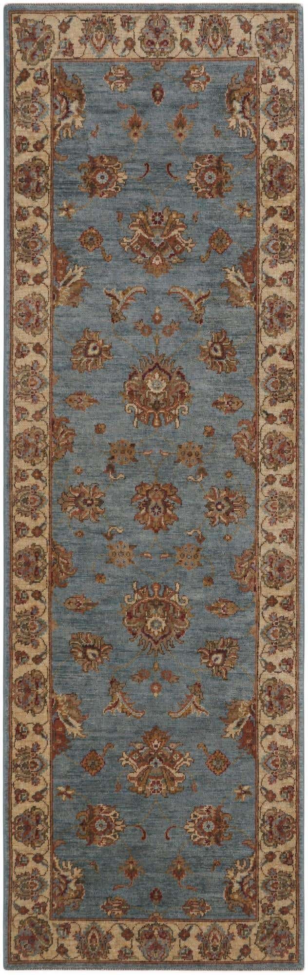 2' 8 x 8' 4 Hand Knotted Peshawar Ziegler Runner Rug